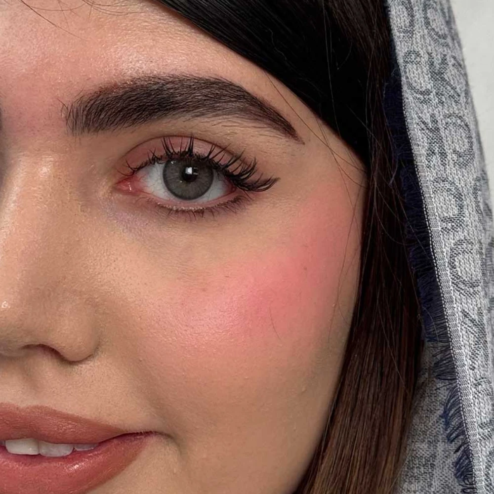 لنز رنگی طوسی عسلی دور محو مارس گری رز