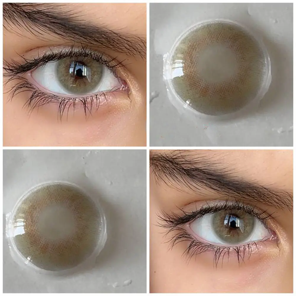 لنز رنگی سبز عسلی پوکت آماندا