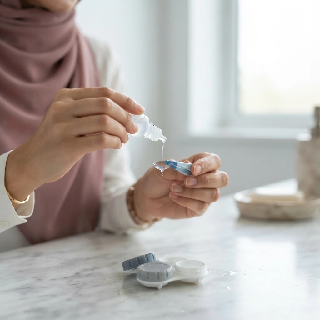 روش صحیح گذاشتن و مراقبت از لنز برای جلوگیری از سوزش