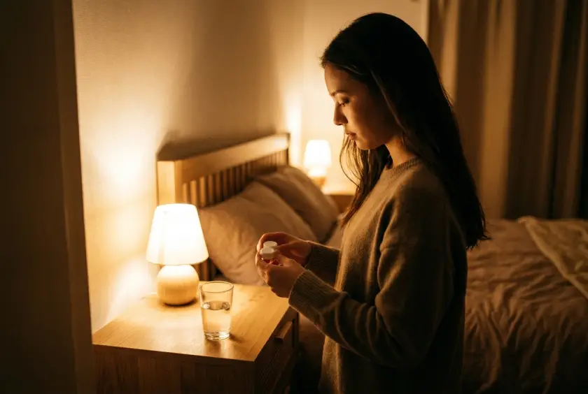 آماده شدن برای خارج کردن لنز رنگی پیش از خواب
