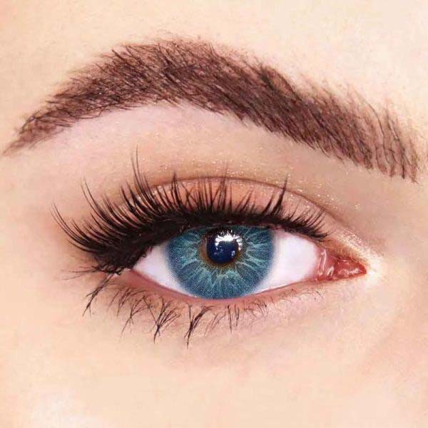 لنز آبی فیروزه ای رگه دار کد 8442